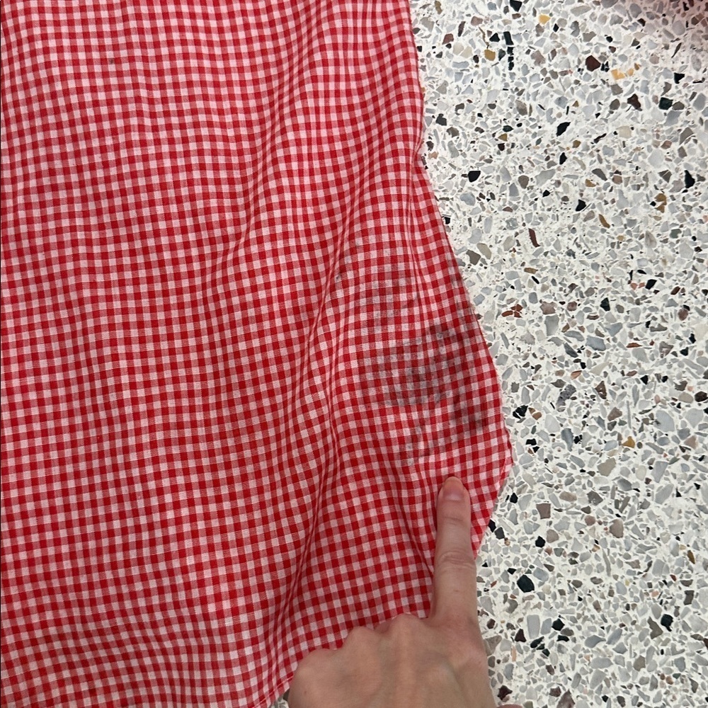 Vintage Wrangler red white plaid western button up down pearl button m gingham - Picture 8 of 10